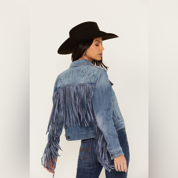 Idyllwind Rodeo Rebel Embossed Fringe Trucker Jacket - Picture 3 of 10
